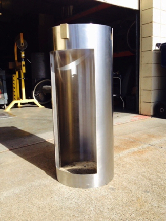 The columnar cabinet at the fabricator's. The columnar cabinet at the fabricator's.